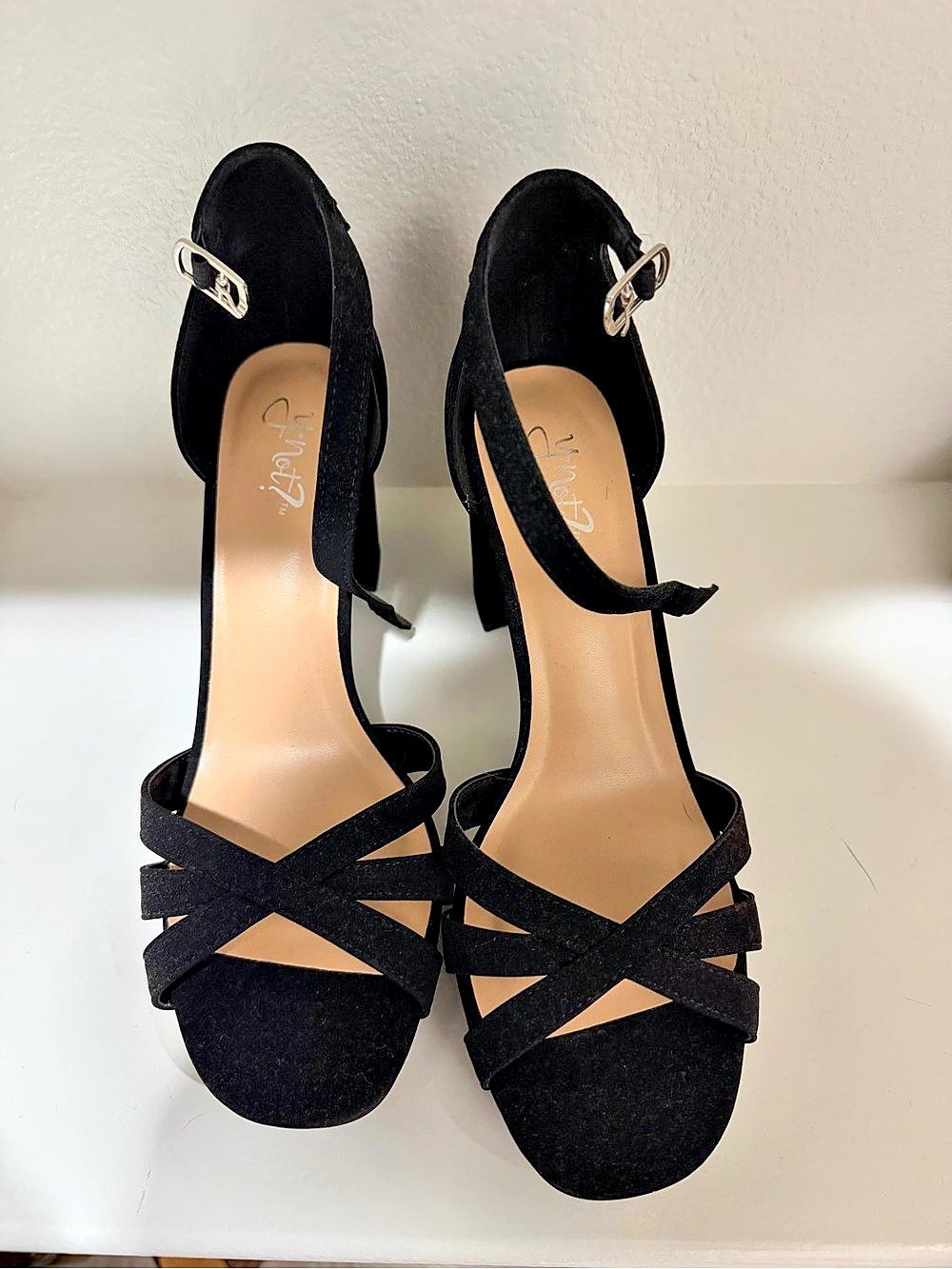 Ortho+rest Black Strappy Heels